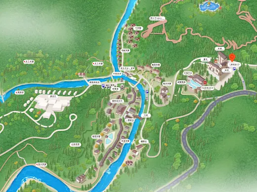 河曲结合景区手绘地图智慧导览和720全景技术，可以让景区更加“动”起来，为游客提供更加身临其境的导览体验。